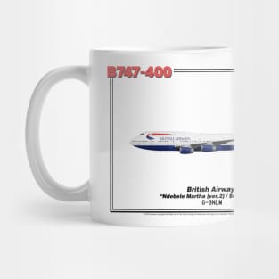 Boeing B747-400 - British Airways "Ndebele Martha (ver.2) / South Africa" (Art Print) Mug